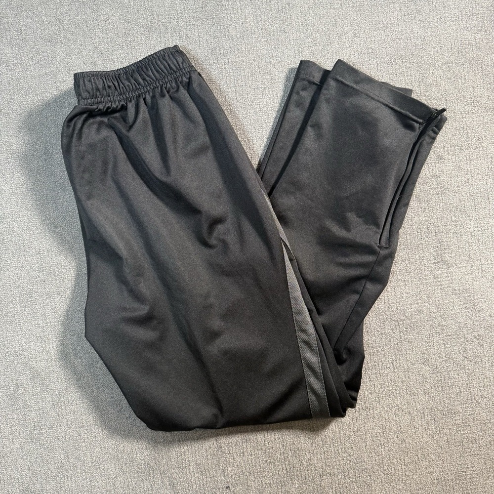 Nike Jogger Sweatpants Men's Large Drawstring Pockets Logo Black Distressed - Picture 6 of 15